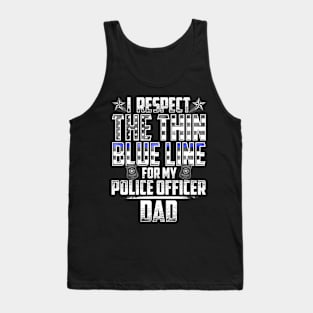 Dad Police Officer Thin Blue Line Tank Top